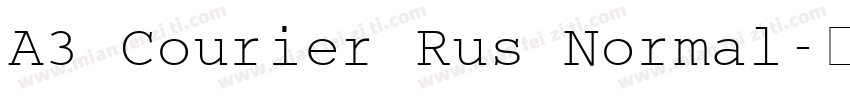 A3 Courier Rus Normal字体转换
